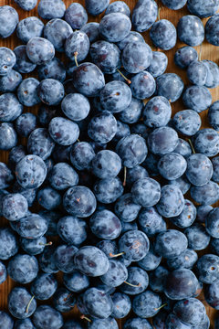 Pile of ripe plums