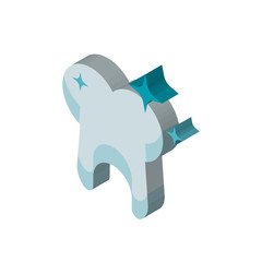 Tooth isometric right top view 3D icon