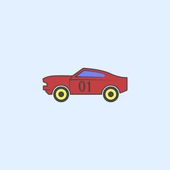 racing muscle car field outline icon. Element of monster trucks show icon for mobile concept and web apps. Field outline racing muscle car icon can be used for web and mobile