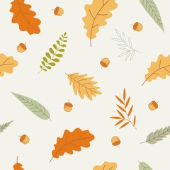 Obraz premium Seamless pattern of Hello Autumn