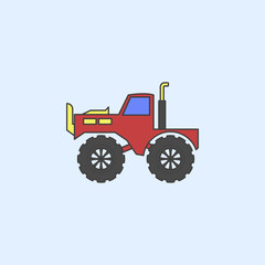 truck bigfoot car field outline icon. Element of monster trucks show icon for mobile concept and web apps. Field outline truck bigfoot car icon can be used for web and mobile
