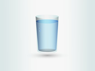 A full glass of water or soft drinks for business vector illustration