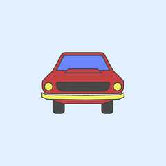 car front field outline icon. Element of monster trucks show icon for mobile concept and web apps. Field outline car front icon can be used for web and mobile