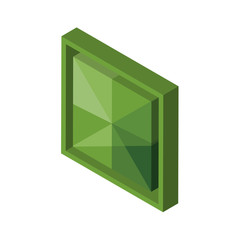 sqaure isometric right top view 3D icon