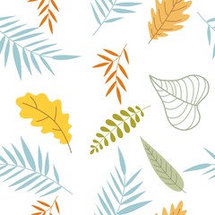 Fototapeta na wymiar Seamless pattern of Hello Autumn