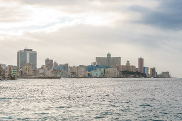 Fototapeta premium buildings near the beach, beautiful day with few clouds