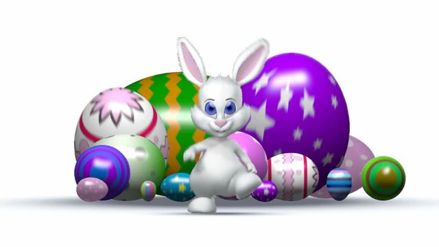 Easter Bunny Running