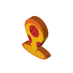 pizza place isometric right top view 3D icon