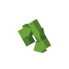 recycle isometric right top view 3D icon