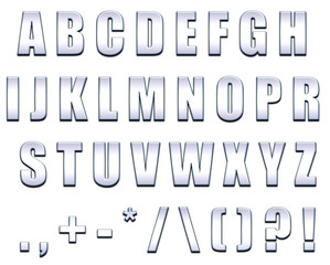 Alphabet with texture for presentation design