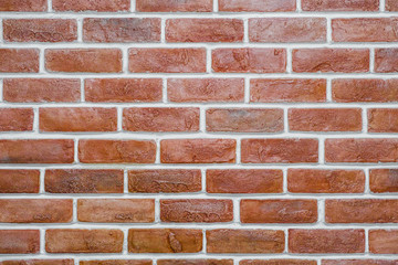 Red brick wall Texture Design. Empty red brick Background for Presentations and Web Design. A Lot...