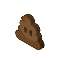 poop isometric right top view 3D icon