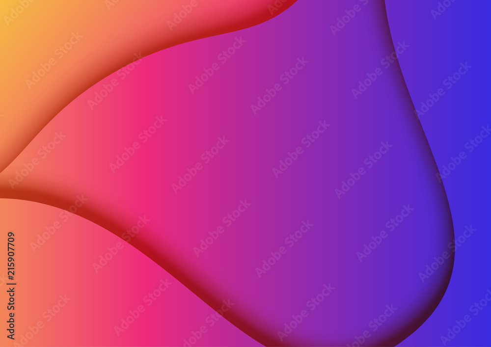 Aufkleber colorful gradient paper cut abstract background.for business banner template and material design.vec