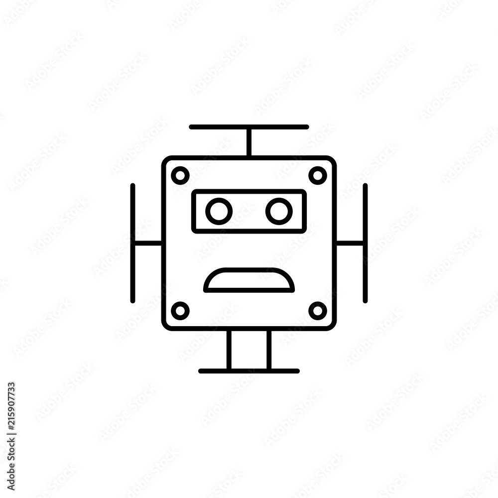 Poster robot icon. element of intelligence icon for mobile concept and web apps. thin line robot icon can b