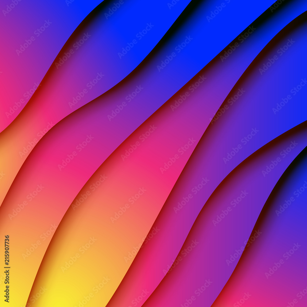 Poster colorful gradient paper cut abstract background.for business banner template and material design.vec