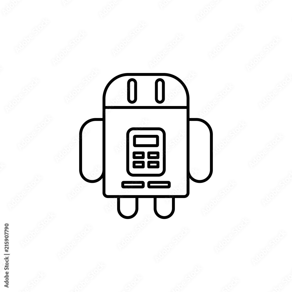 Poster robot icon. element of intelligence icon for mobile concept and web apps. thin line robot icon can b
