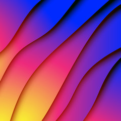 Colorful gradient paper cut abstract background.For business banner template and material design.Vector illustration.