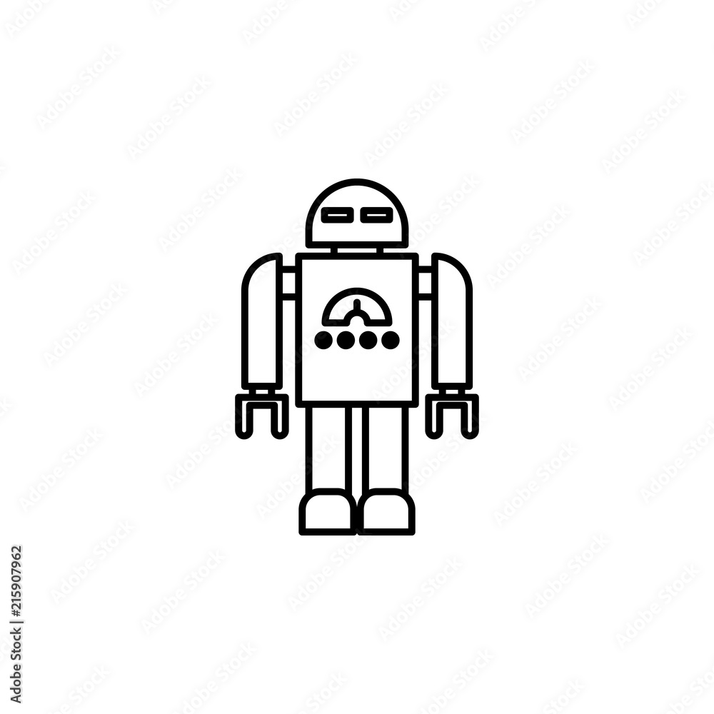 Poster robot icon. element of intelligence icon for mobile concept and web apps. thin line robot icon can b