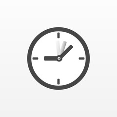 Clock icon vector. Flat symbol isolated on white background. Trendy internet concept. Modern sign fo