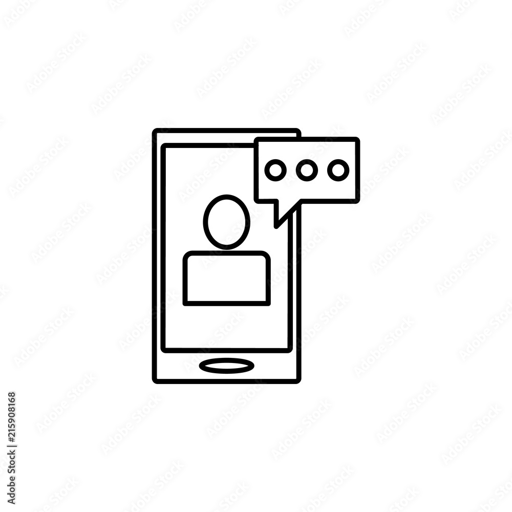 Poster message on your phone icon. element of intelligence icon for mobile concept and web apps. thin line 