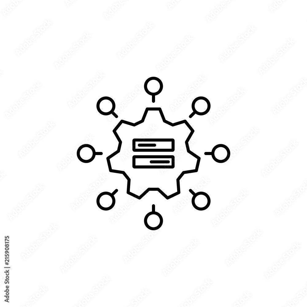 Poster communication cells icon. element of intelligence icon for mobile concept and web apps. thin line co
