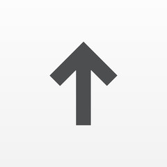 Arrow up icon. Flat up symbol isolated on white background. Trendy internet concept. Modern upload s