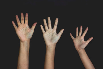 Stop hands, stop violence and abuse human concept