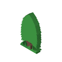 Tree isometric right top view 3D icon