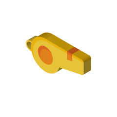 Whistle isometric right top view 3D icon