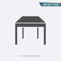 Gray table icon isolated on background. Modern flat pictogram, business, marketing, internet concept