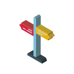 Direction isometric right top view 3D icon
