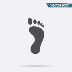 Fototapeta na wymiar Footprint icon vector. Flat footstep symbol isolated on white background. Trendy internet concept. M