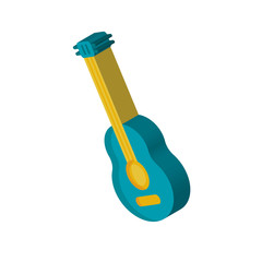Guitar isometric right top view 3D icon