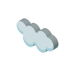cloude isometric right top view 3D icon