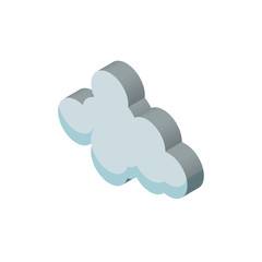 cloude isometric right top view 3D icon