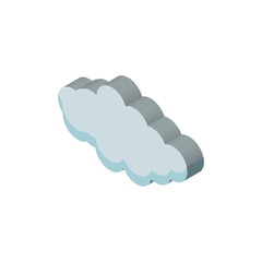 cloude isometric right top view 3D icon