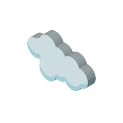 cloude isometric right top view 3D icon