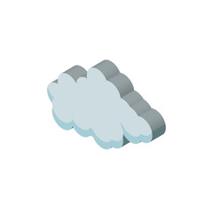 cloude isometric right top view 3D icon