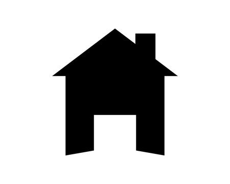 home silhouette house housing resident residential residence real estate image vector icon logo symbol