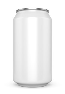 Blank White Beer Can