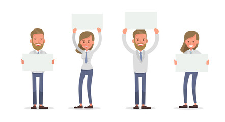 Set of Businessman and Businesswoman character vector design. Presentation in various action with emotions and working. no18