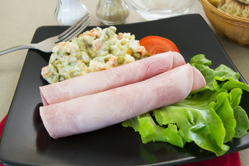 jambon et macédoine