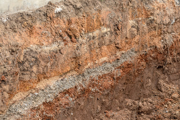 Background of the gravel section under the road.