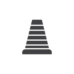 Traffic cone vector icon. filled flat sign for mobile concept and web design. simple solid icon. Symbol, logo illustration. Pixel perfect vector graphics