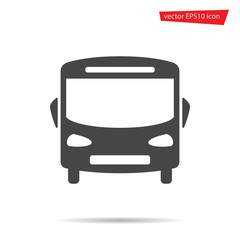 Bus icon. School auto isolated on background. Modern simple flat sign. Logo illustration
