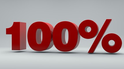 Special offer sale red 3D render.