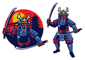 samurai ronin mascot