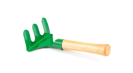 gardening fork trowel lute isolated on white