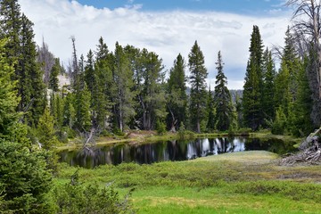 Wind River Range, Rocky Mountains, Wyoming, views from backpacking hiking trail to Titcomb Basin...