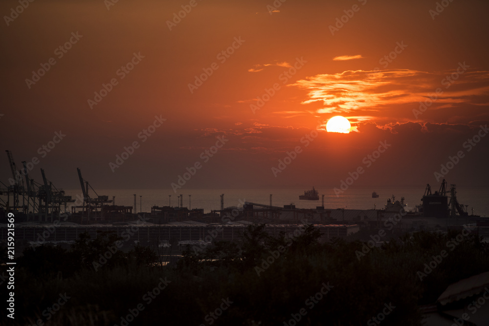 Wall mural sunset